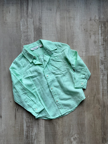 Janie & Jack Green Button Down