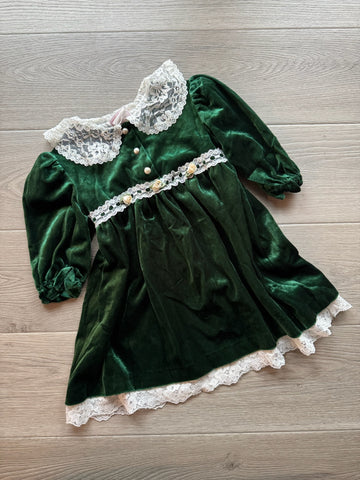Rose Cottage Vintage Green Dress