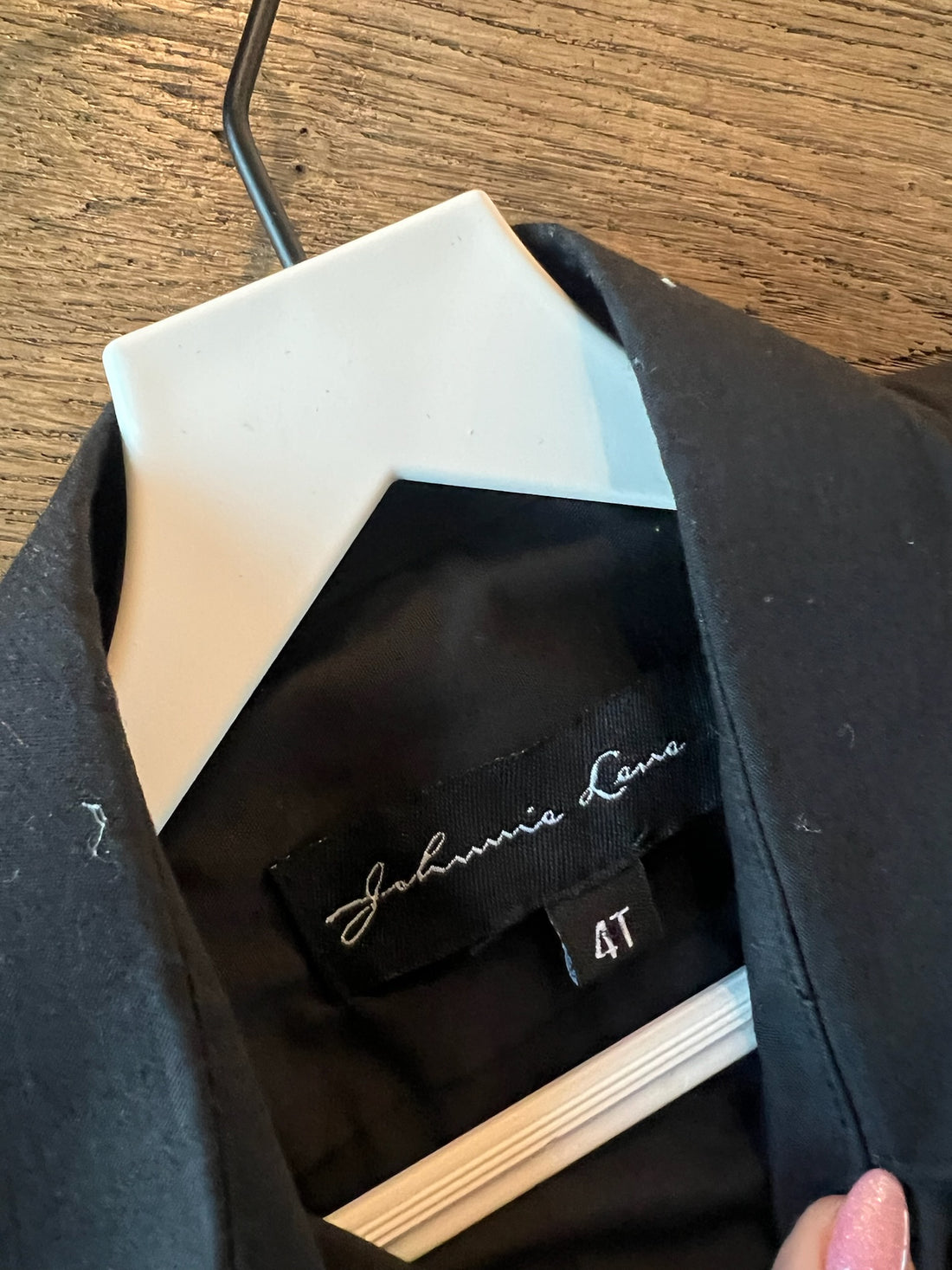 Johnnie Lane Black Button Down