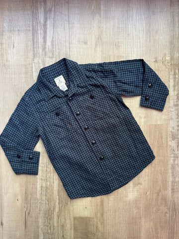 CrewCuts Navy Plaid Button Down