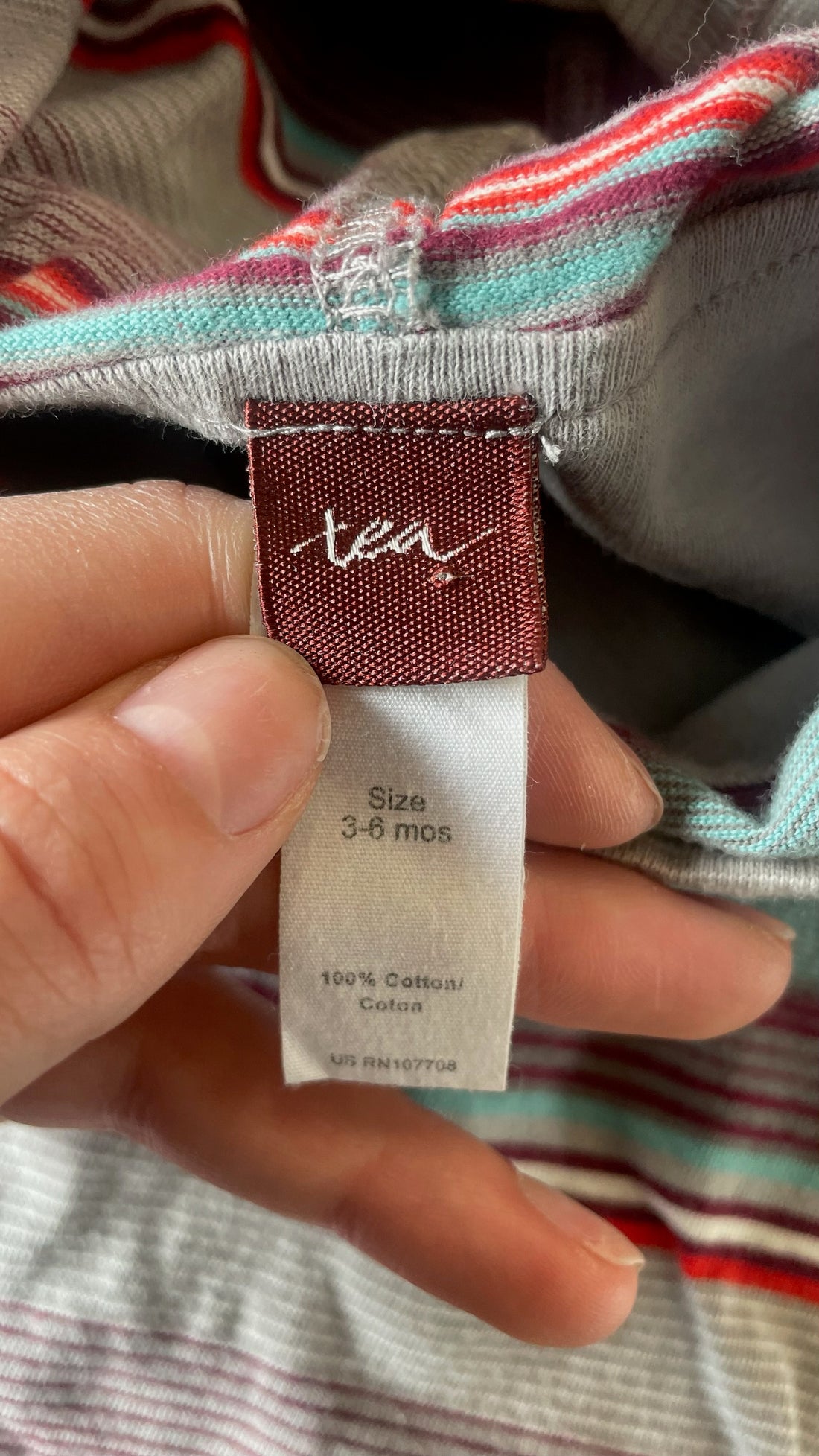 Tea Collection striped hoodie onesie