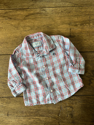 Mayoral Blue/Red Plaid Button Down