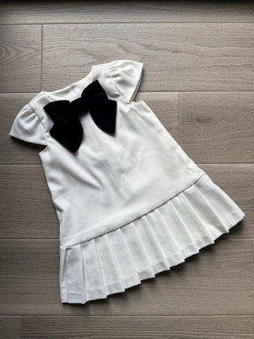 Janie & Jack White Black Bow Dress
