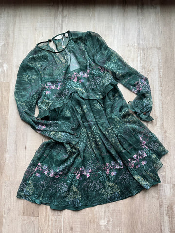 Ted Baker Green Floral Dress - NEW W