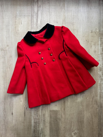 Vintage Red Wool Coat