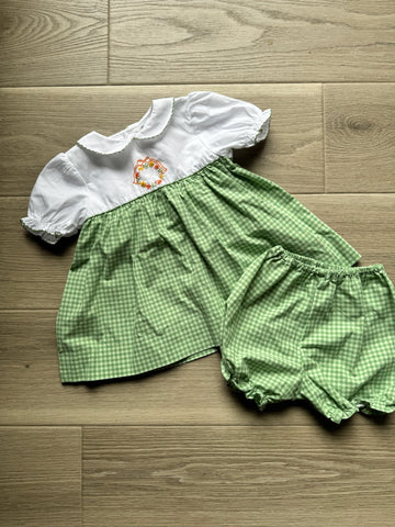 Petit Ami Green Gingham Dress