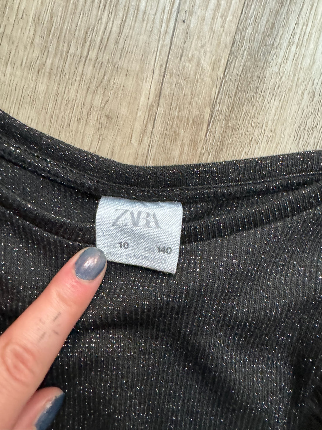 Zara Black Sparkle Top
