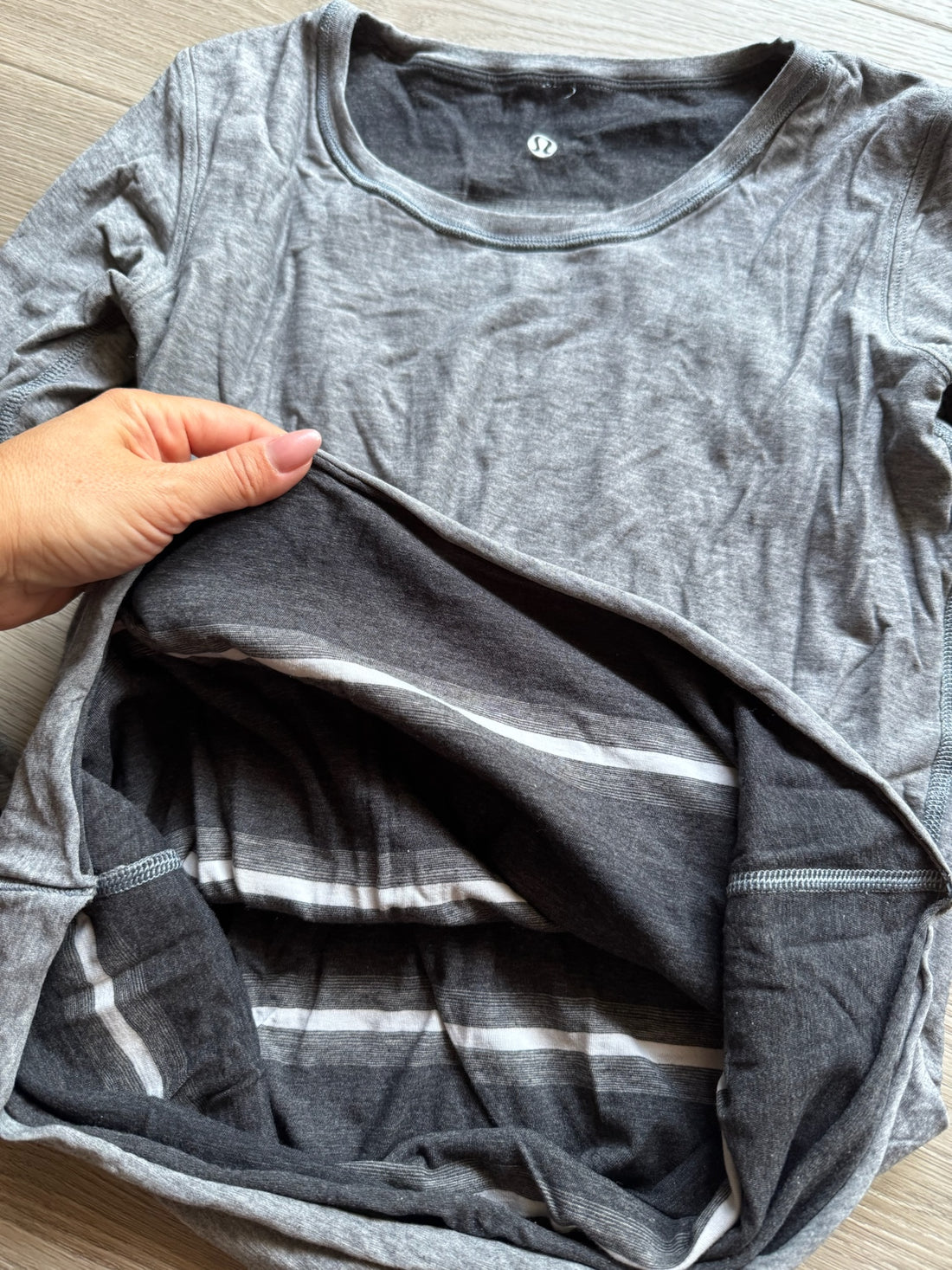Lulu Grey Long Sleeve Top