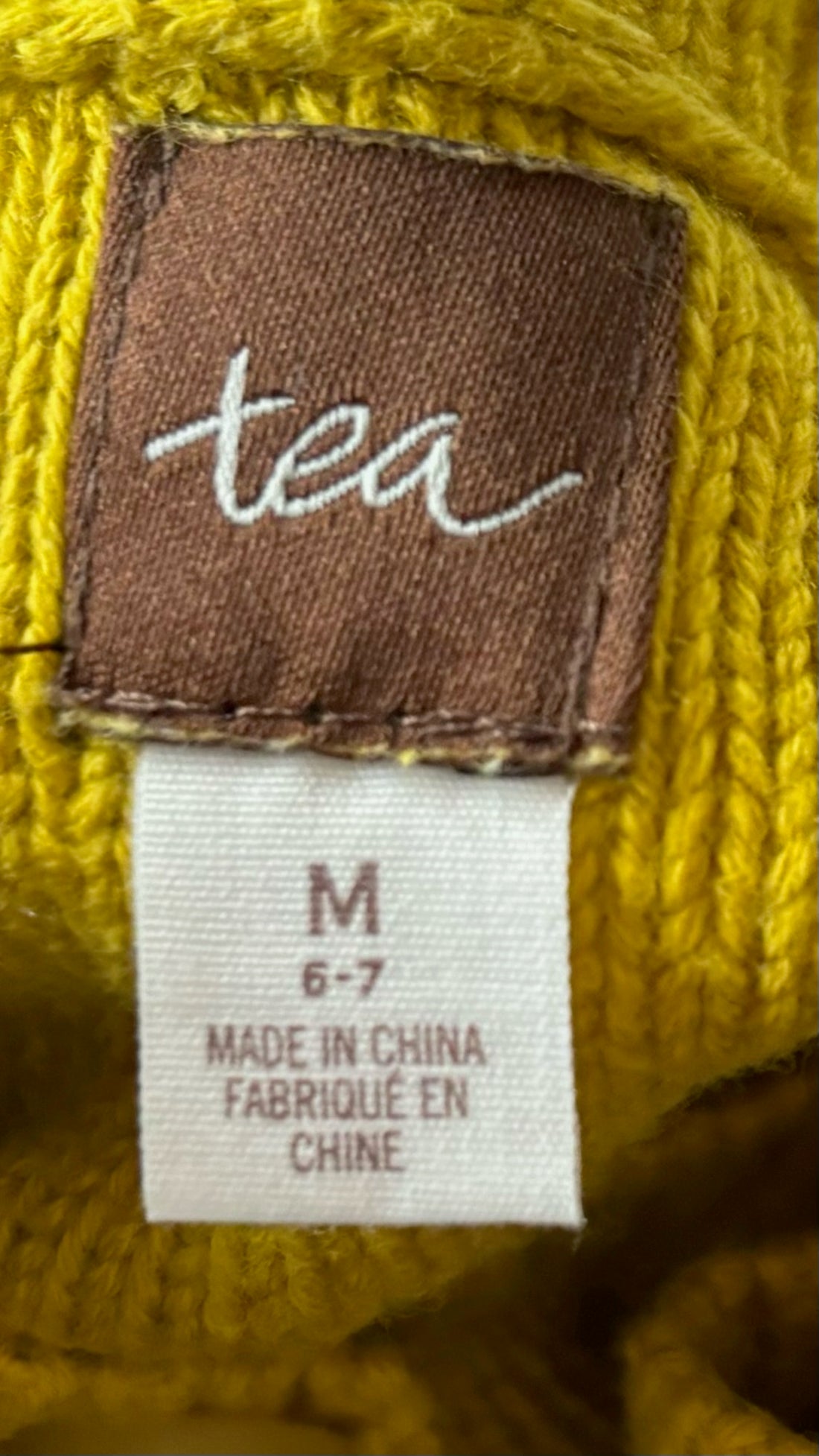 Tea Collection Mustard Cardigan