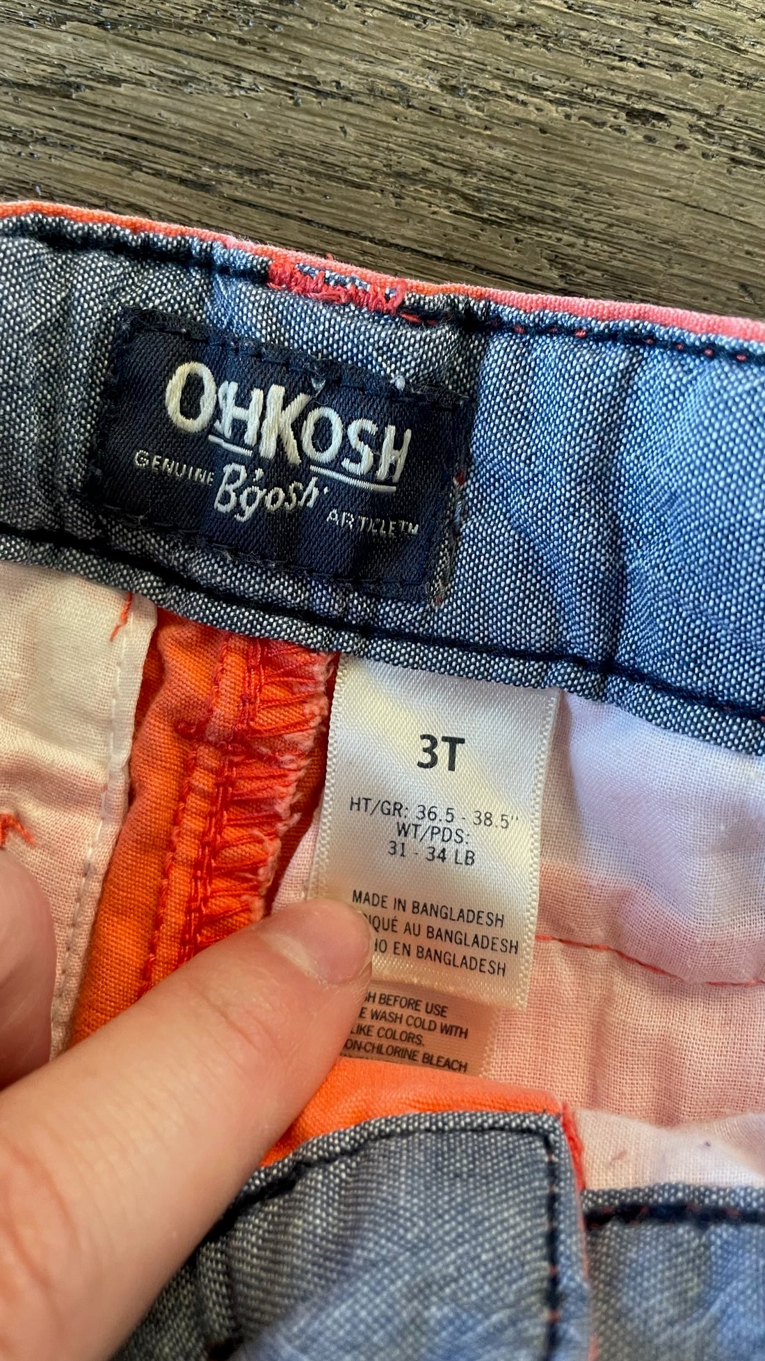 Oshkosh Orange Shorts