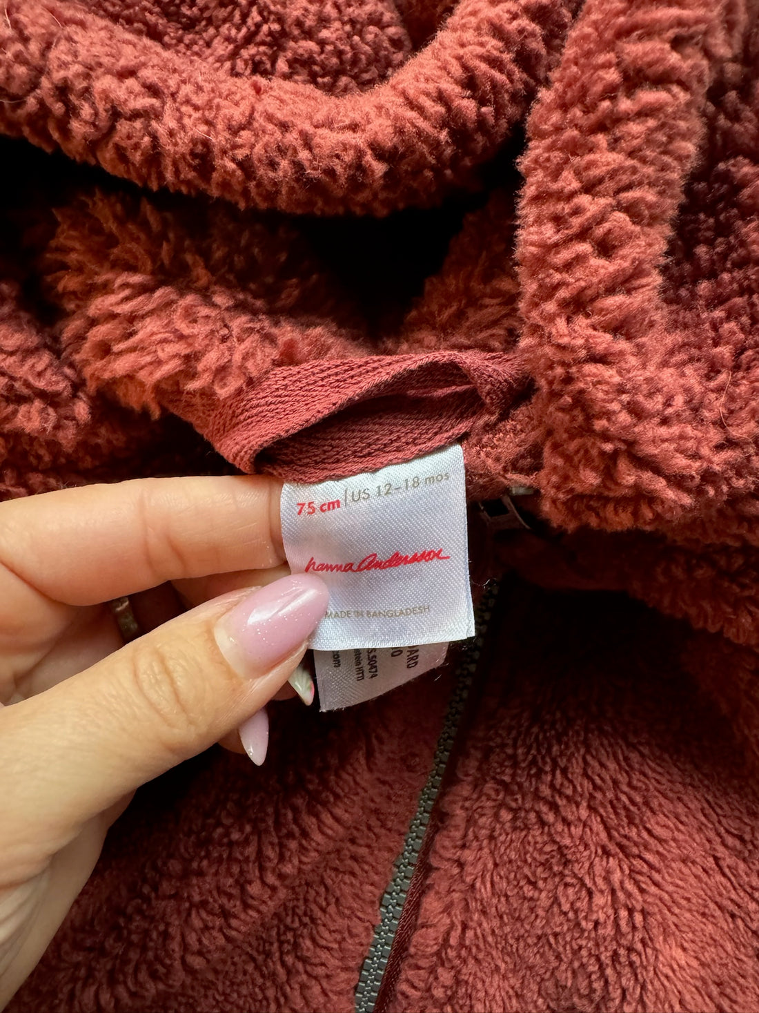 Hanna Andersson Rust Sherpa Jacket