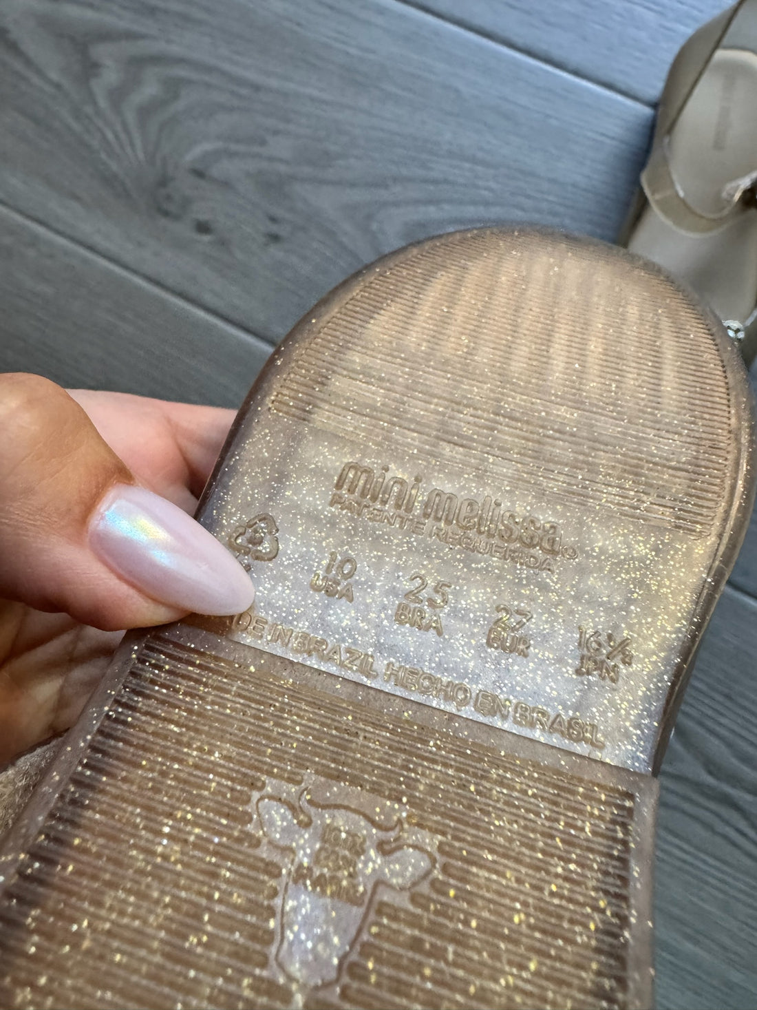 Mini Melissa Gold Butterfly Shoes