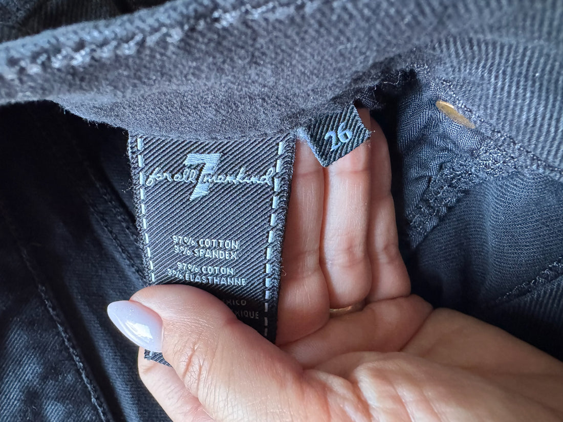 7 For All Mankind Black Shorts
