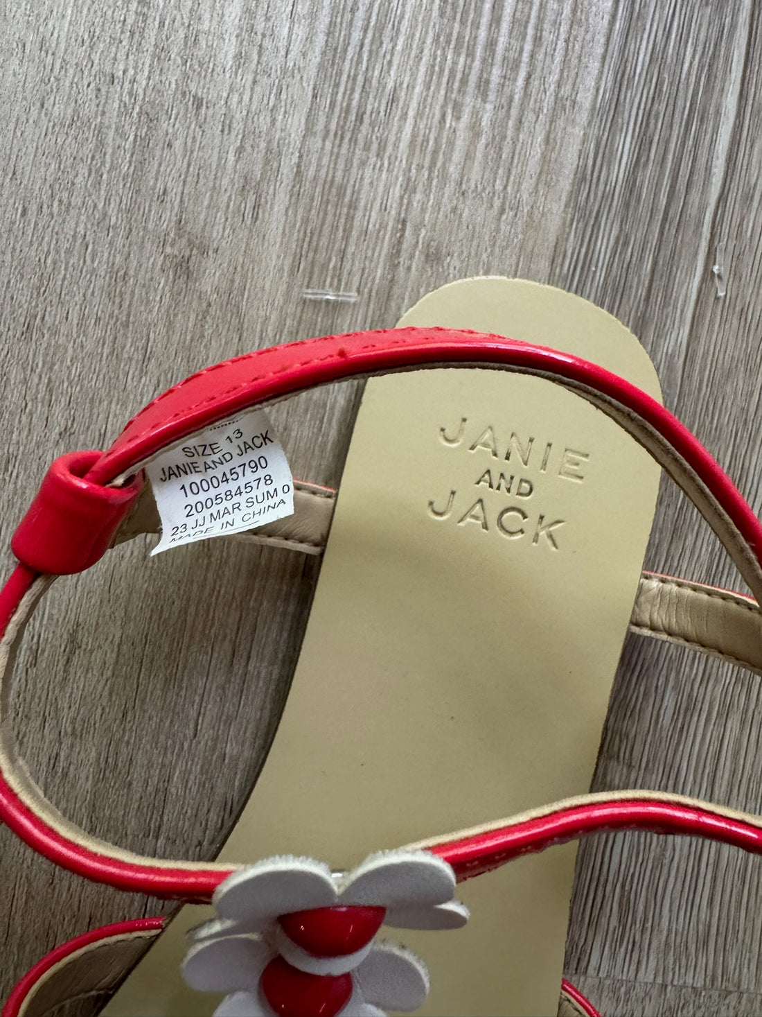Janie & Jack Red Sandals