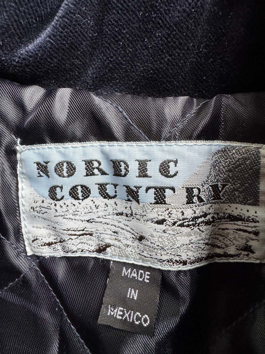Nordic Country Navy Vintage Wool Coat