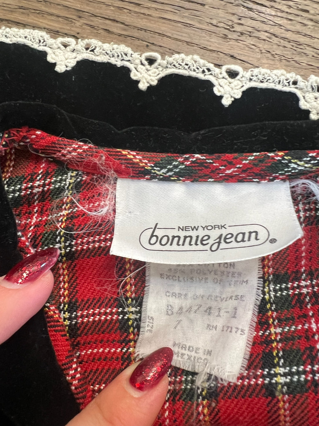 Bonnie Jean Vintage Plaid Dress - AS IS