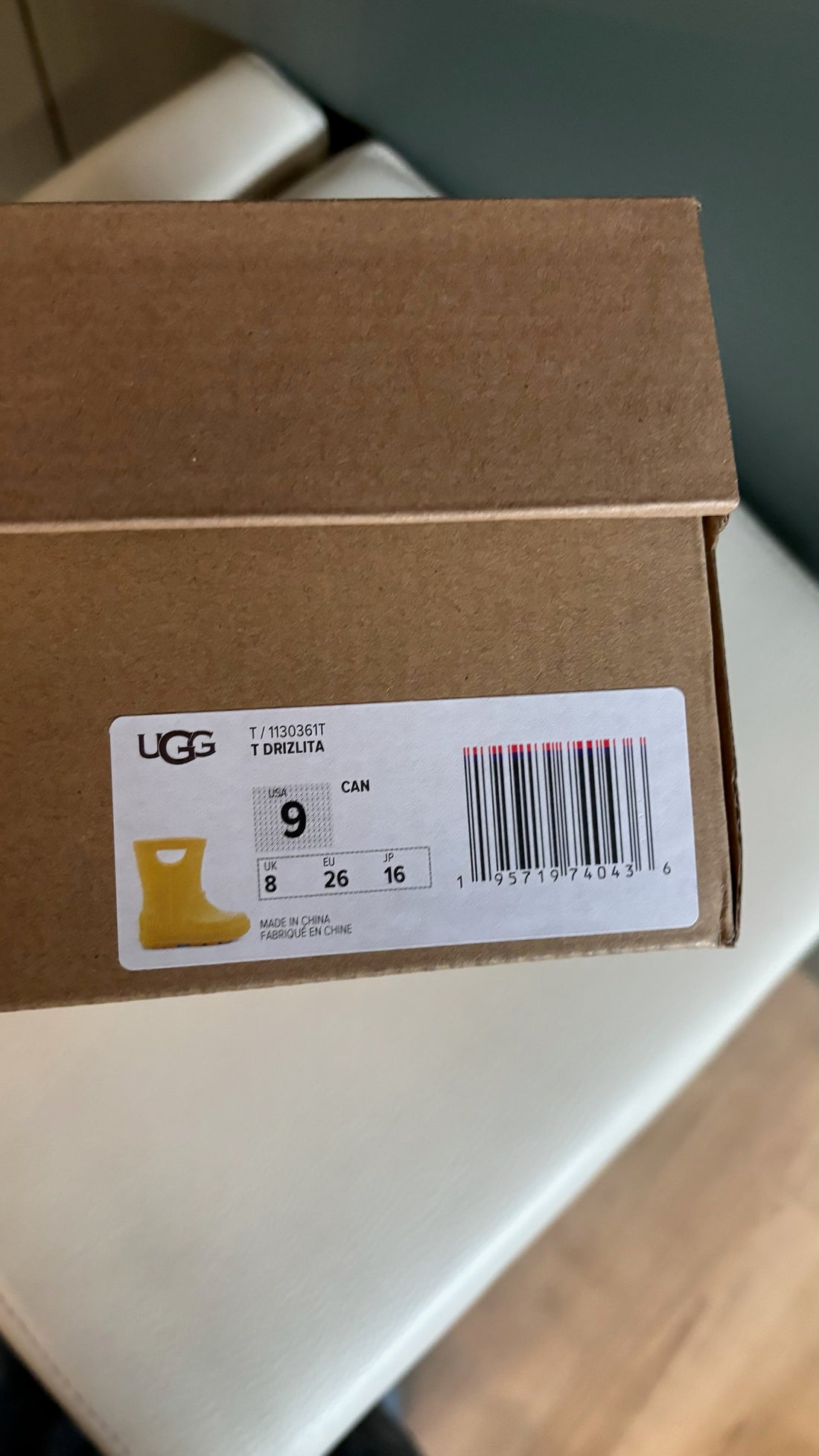 UGGS Yellow Rain Boots - NEW