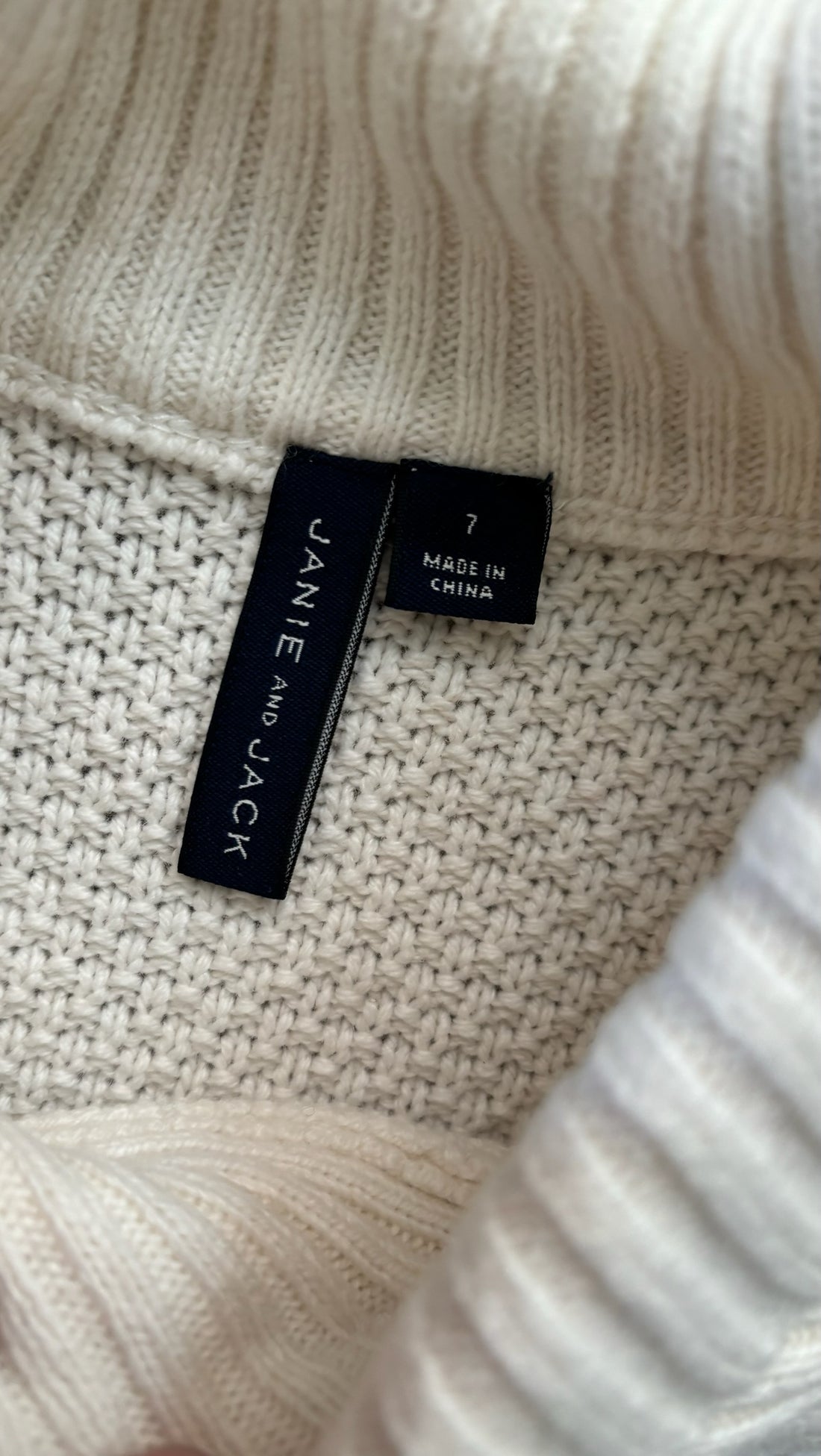 Janie & Jack Cream Knit Sweater