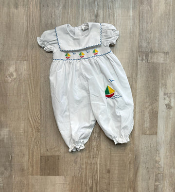 Vintage Sailboat Romper