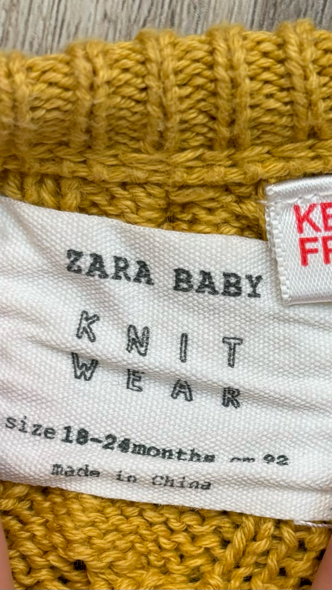 Zara Mustard Knit Sweater
