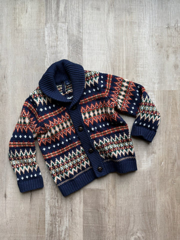 Janie & Jack Navy Trim Cardigan