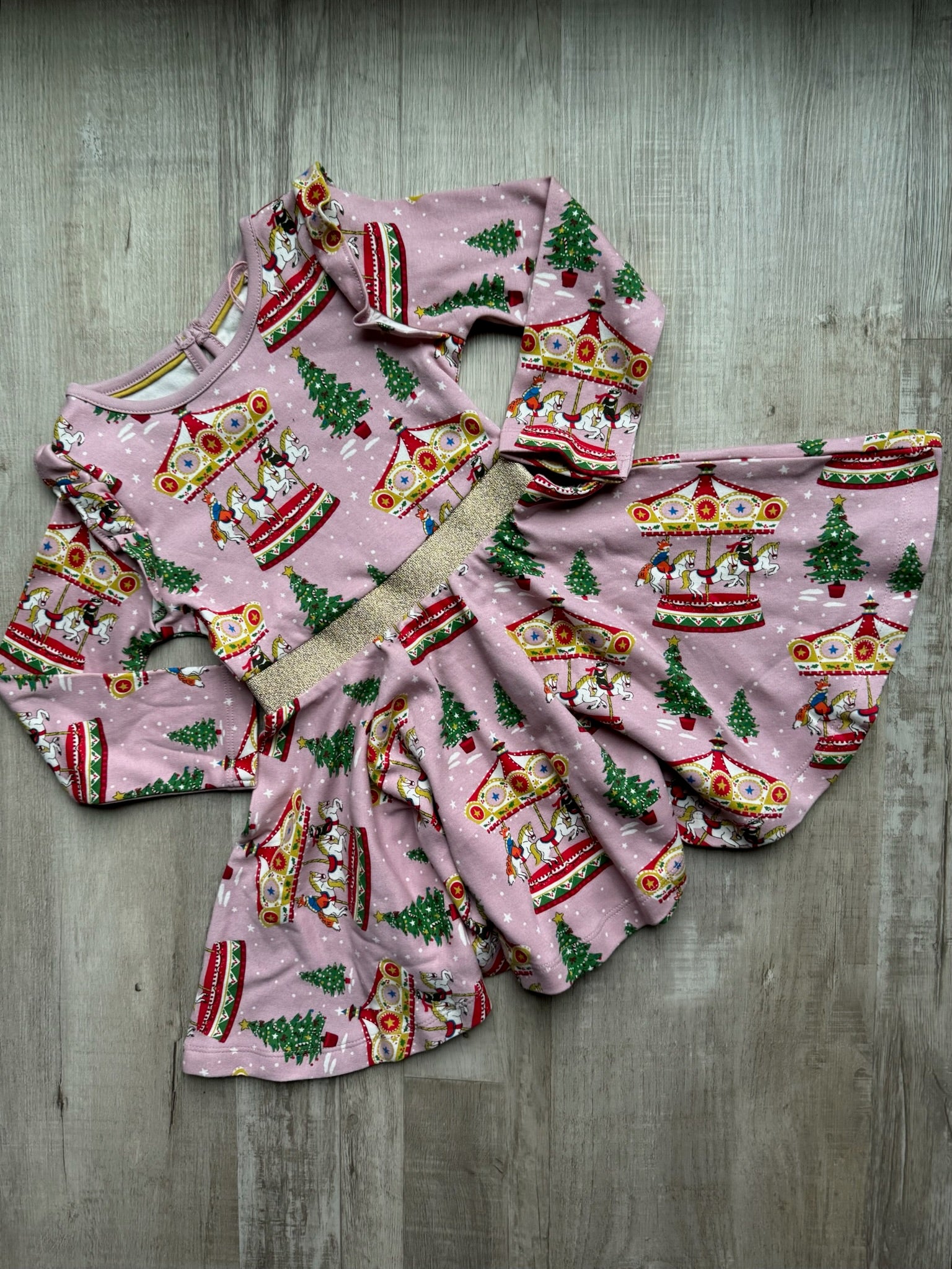 Mini Boden Christmas Carousel Dress - NEW