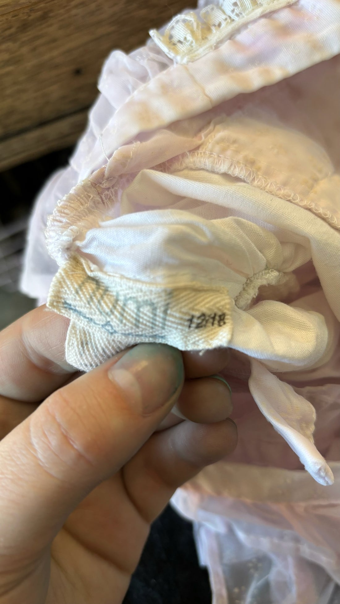 Numi Baby Pink Flocked Lace Bubble