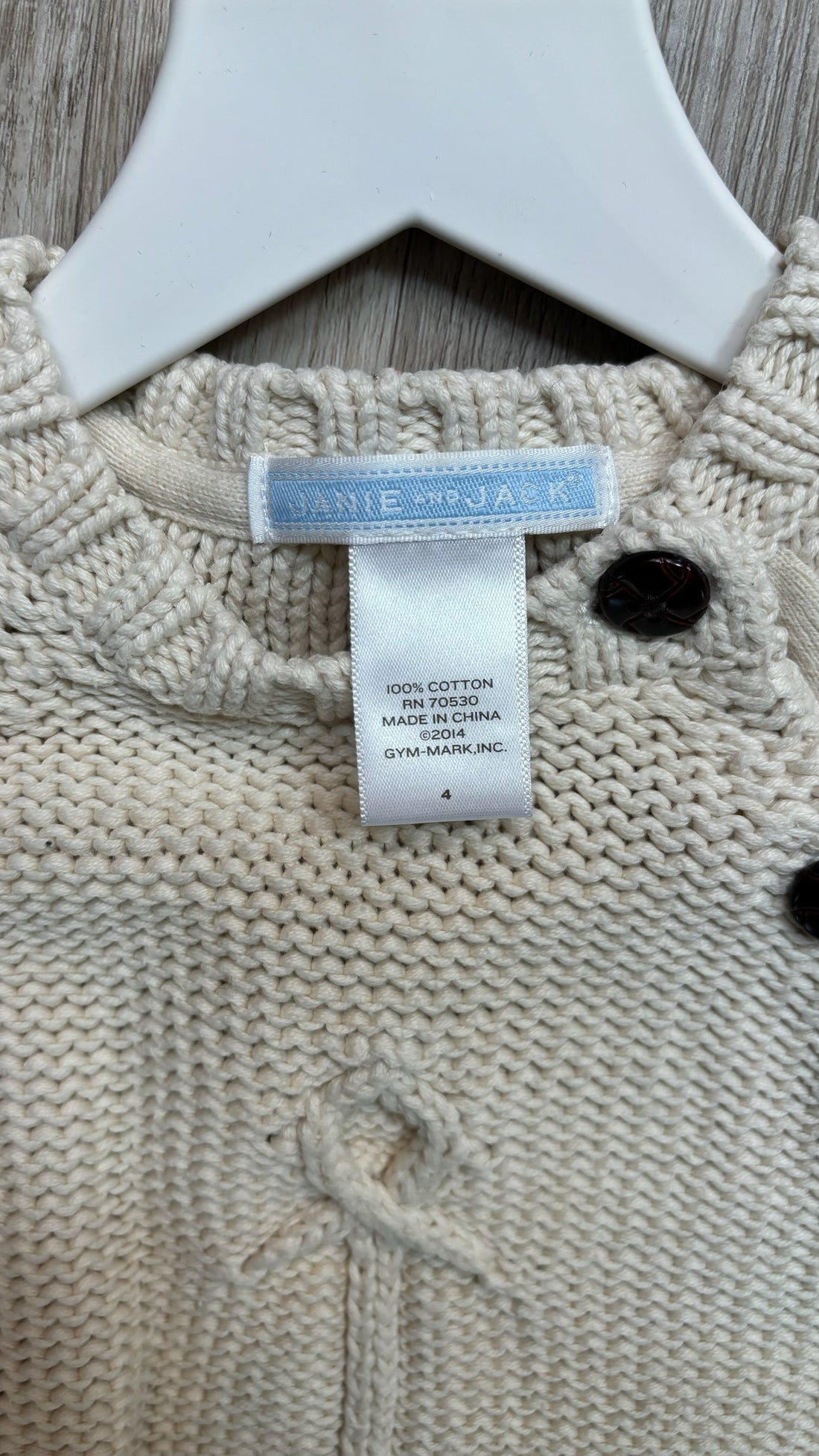 Janie & Jack Cream Knit Sweater