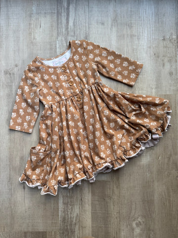 SweetHoney Brown Floral Dress