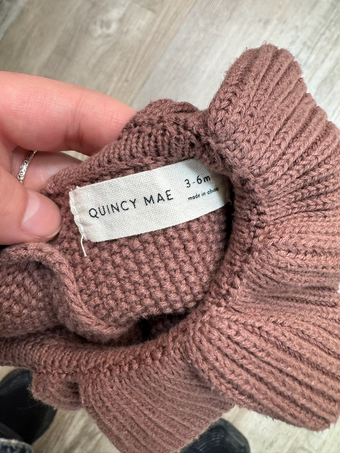 Quincy Mae Brown Knit Sweater