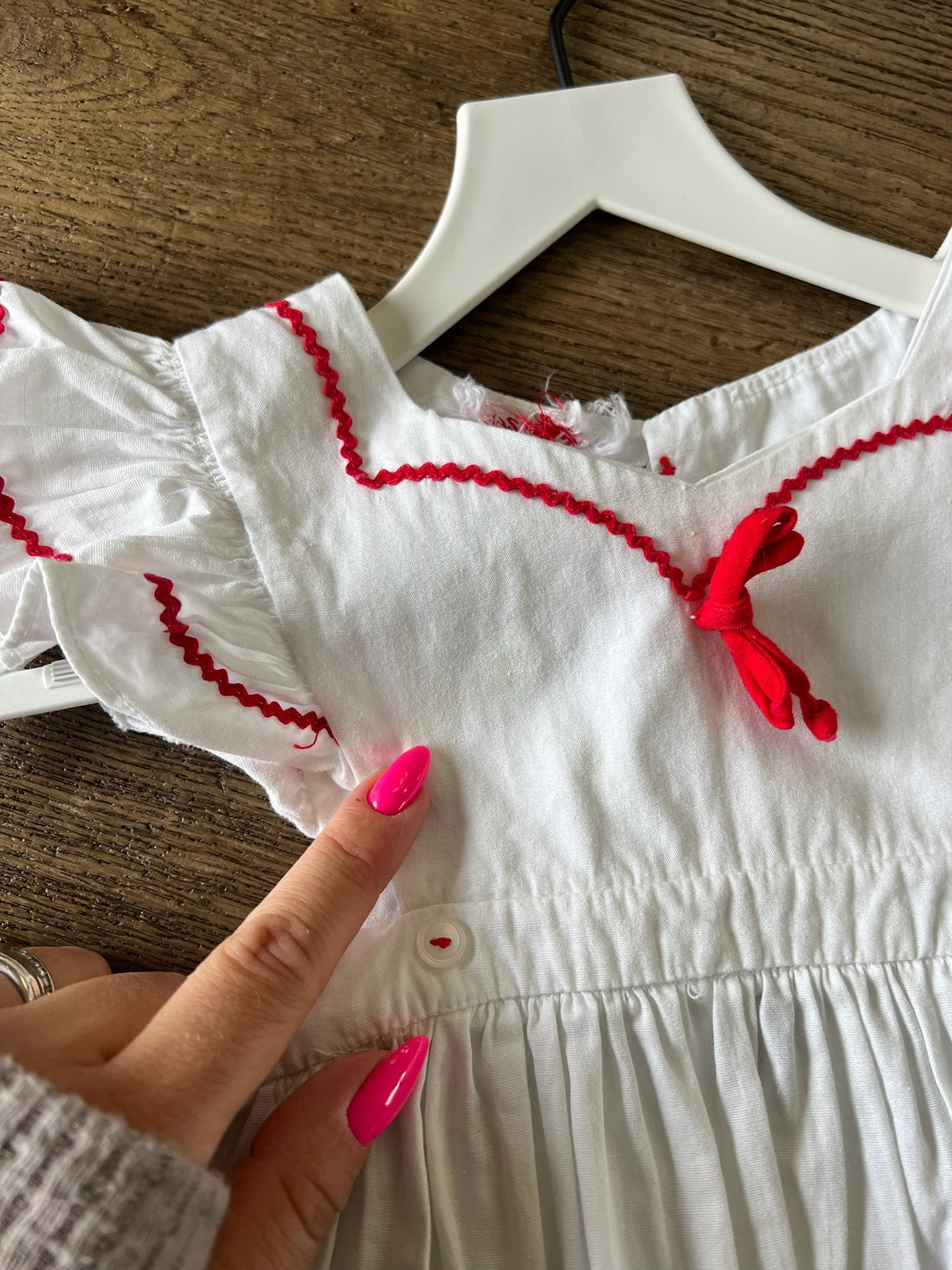 Vintage White Strawberry Dress - AS IS