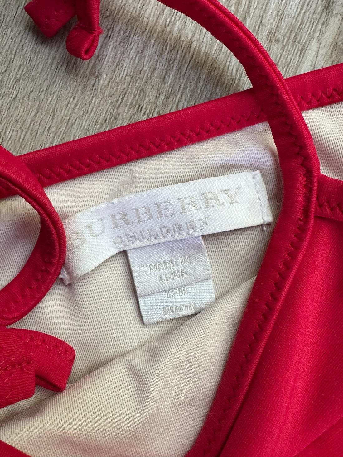 Burberry Red Swimsuit AS IS