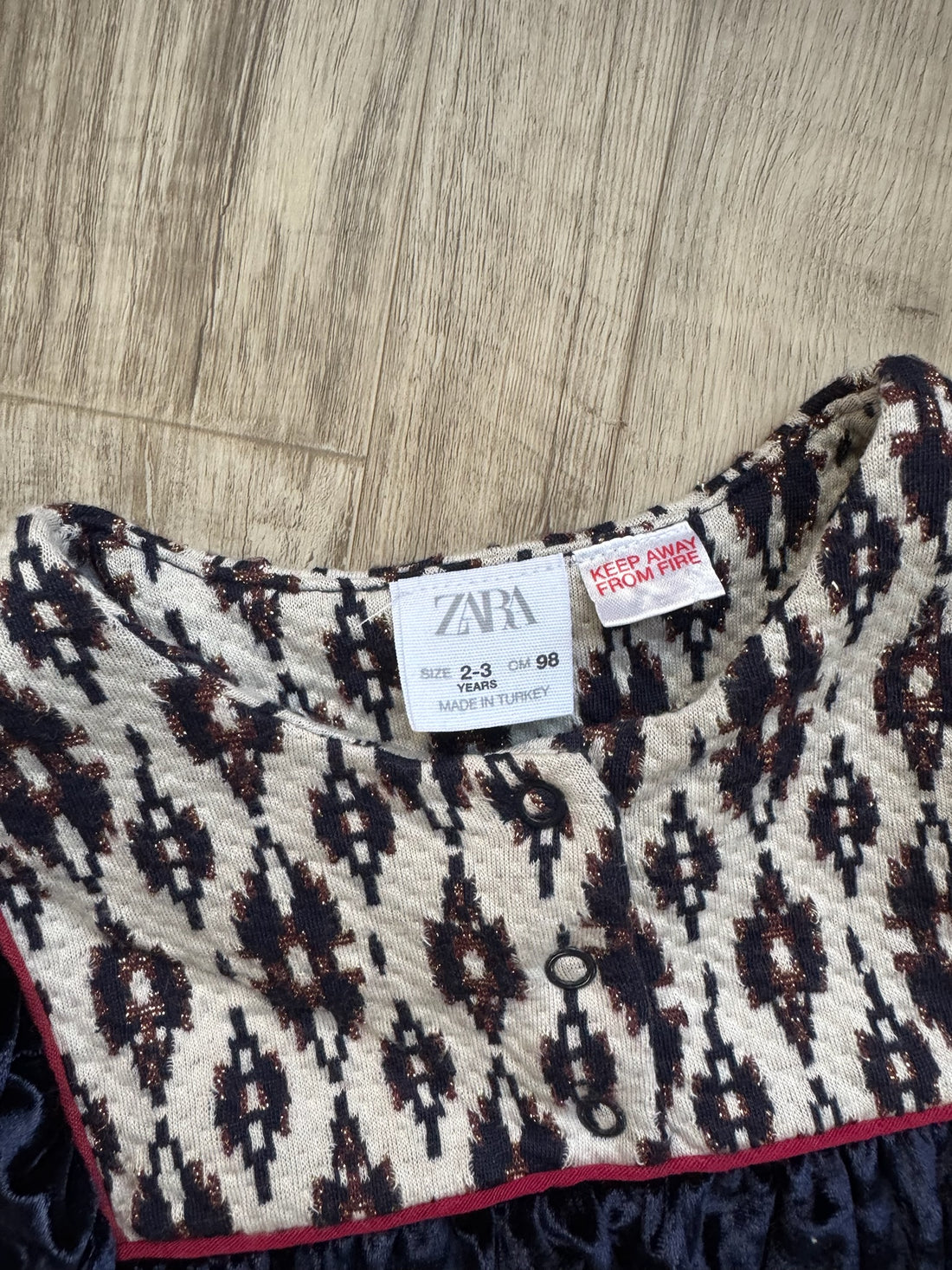 Zara Blue Velour Dress