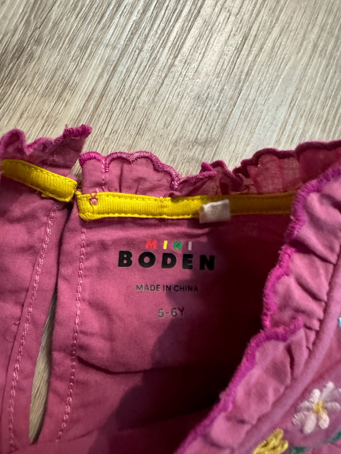 Mini Boden Purple Embroidered Dress