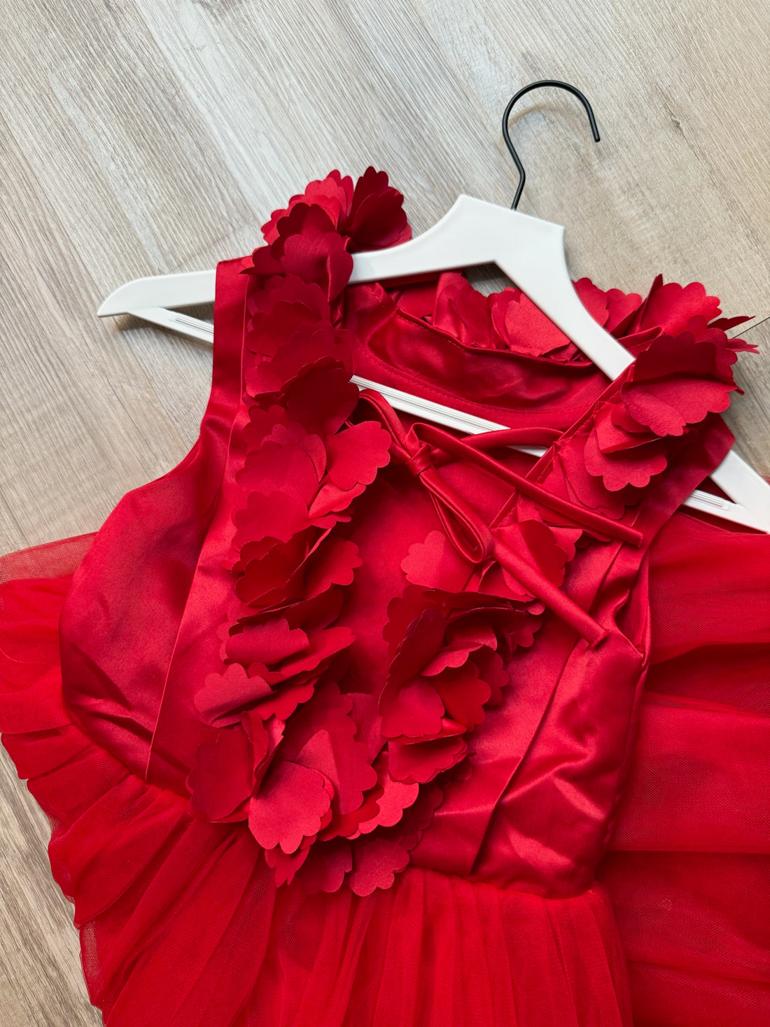 Trish Scully Red Tulle Maxi Dress