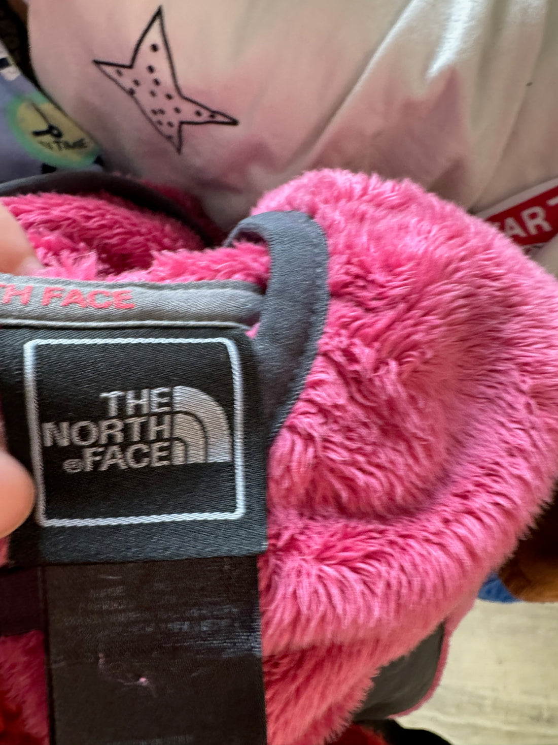 North Face Pink Fuzzy Jacket