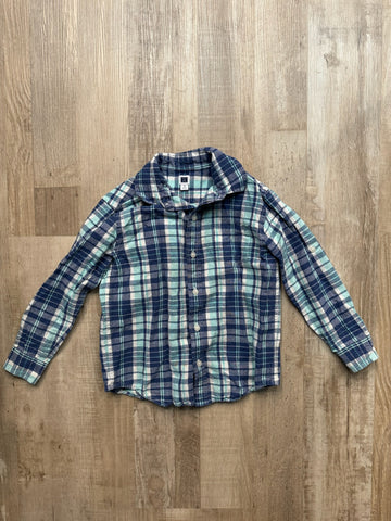 Janie & Jack Blue Plaid Button Down - AS IS