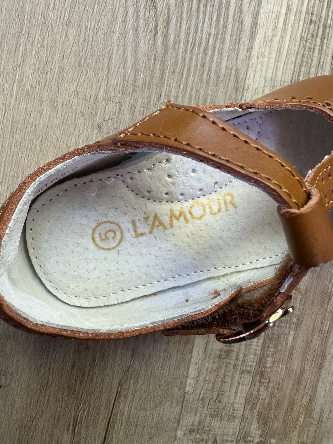 L Amour Brown Mary Janes