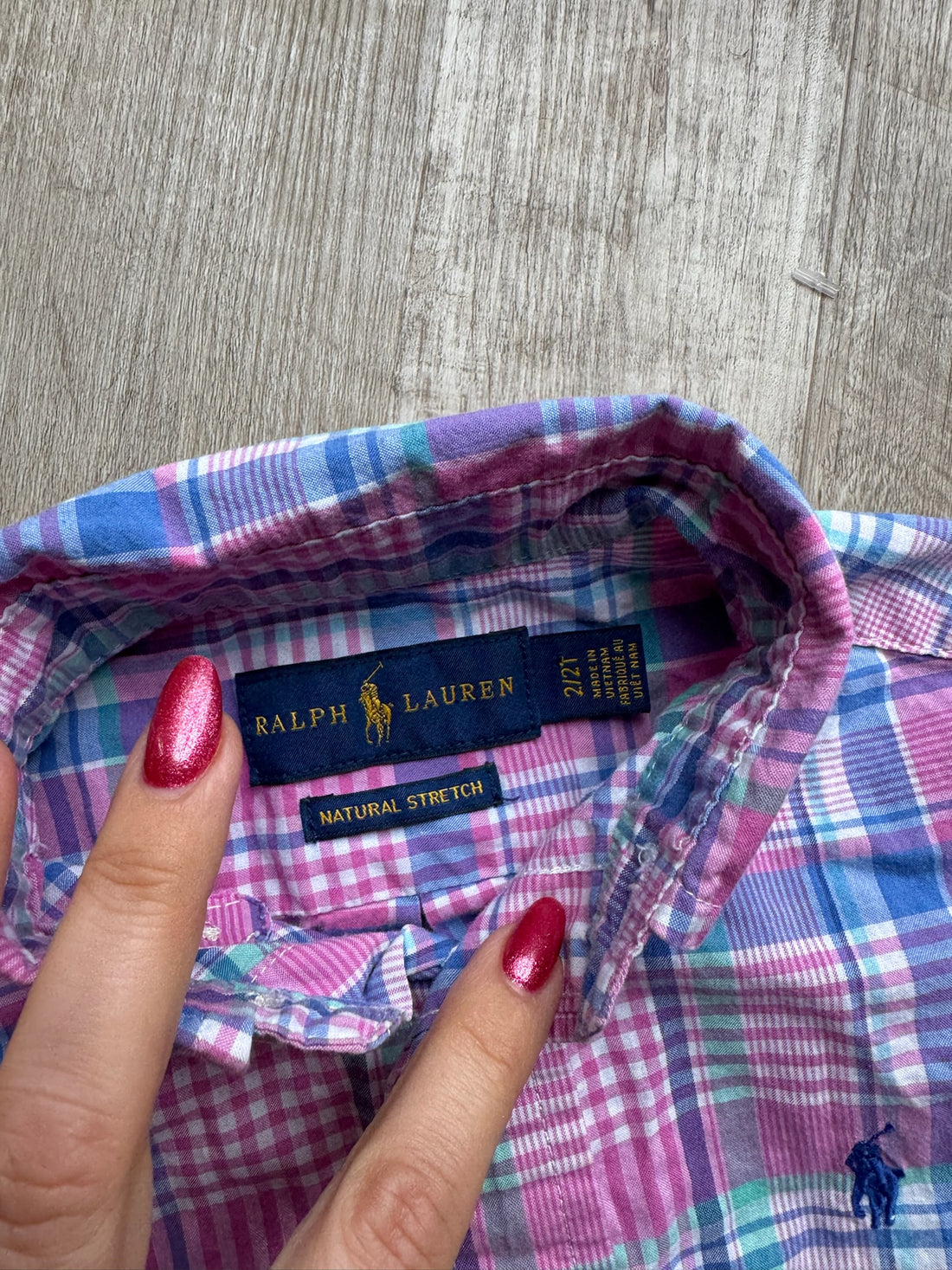 Ralph Lauren Pink Plaid Button Down