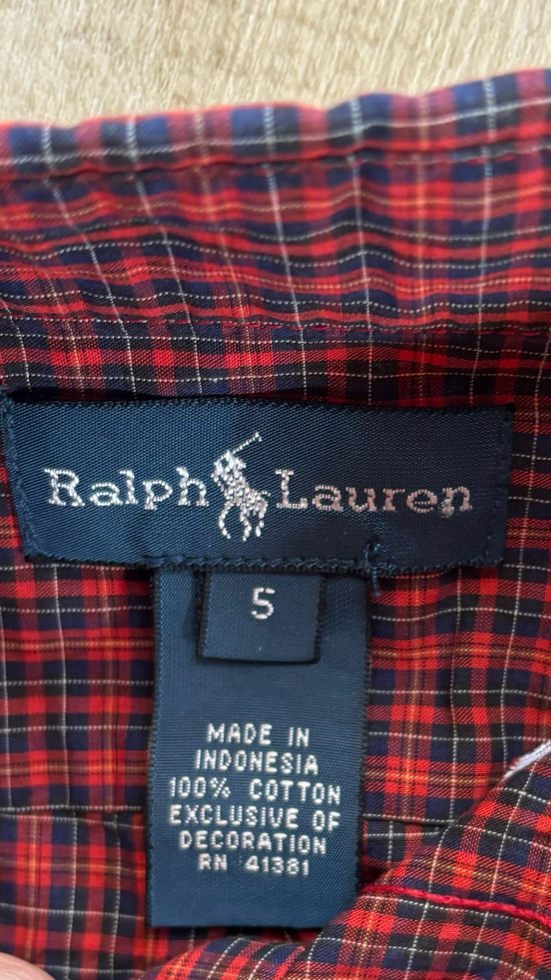 Ralph Lauren Red Plaid Button Down