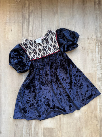 Zara Blue Velour Dress