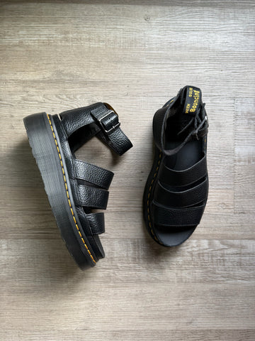 Dr Marten Black Sandals