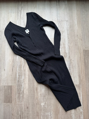 Lita Black Wool Dress