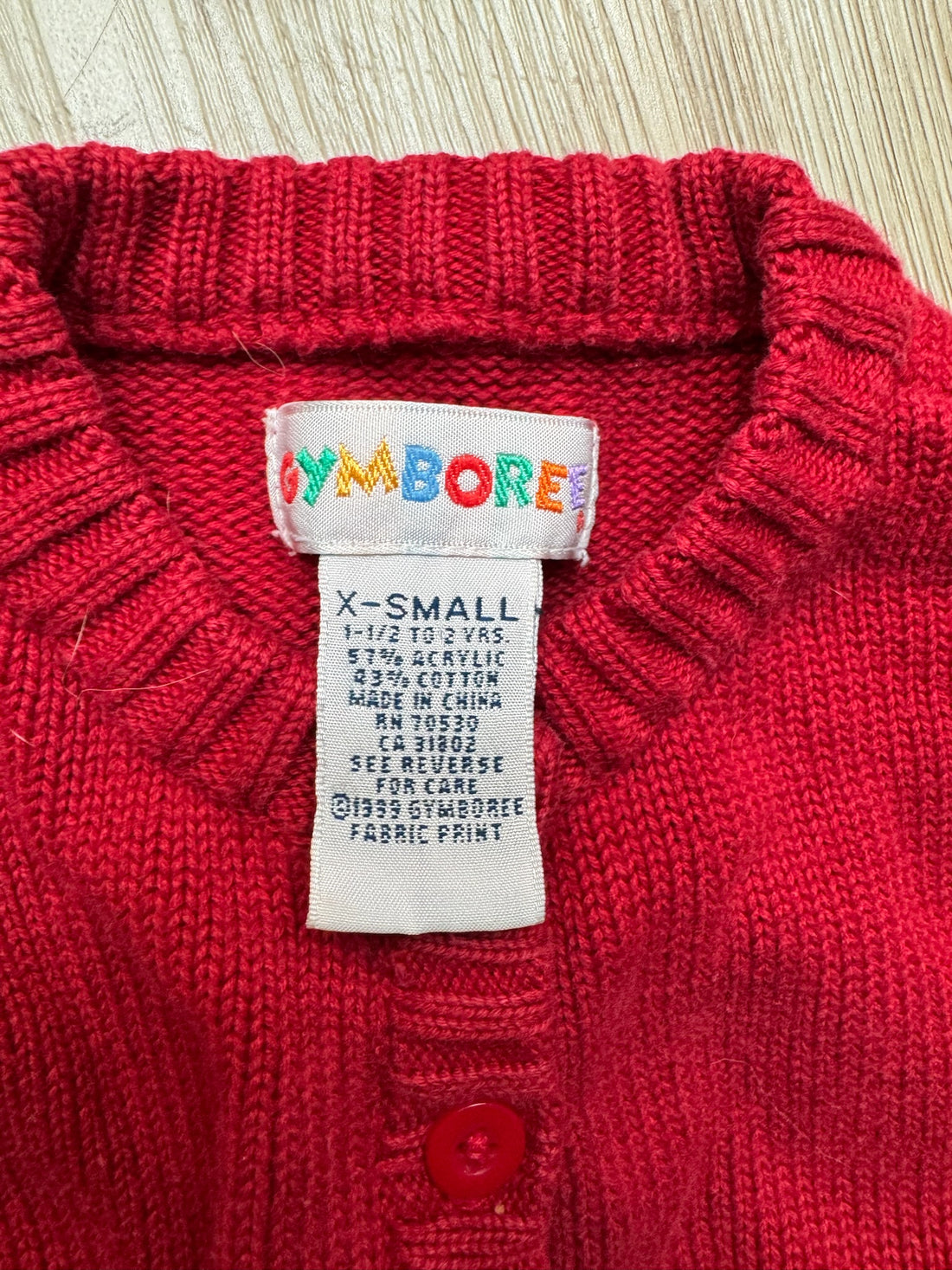 Gymboree Vintage Red Cardigan & Top