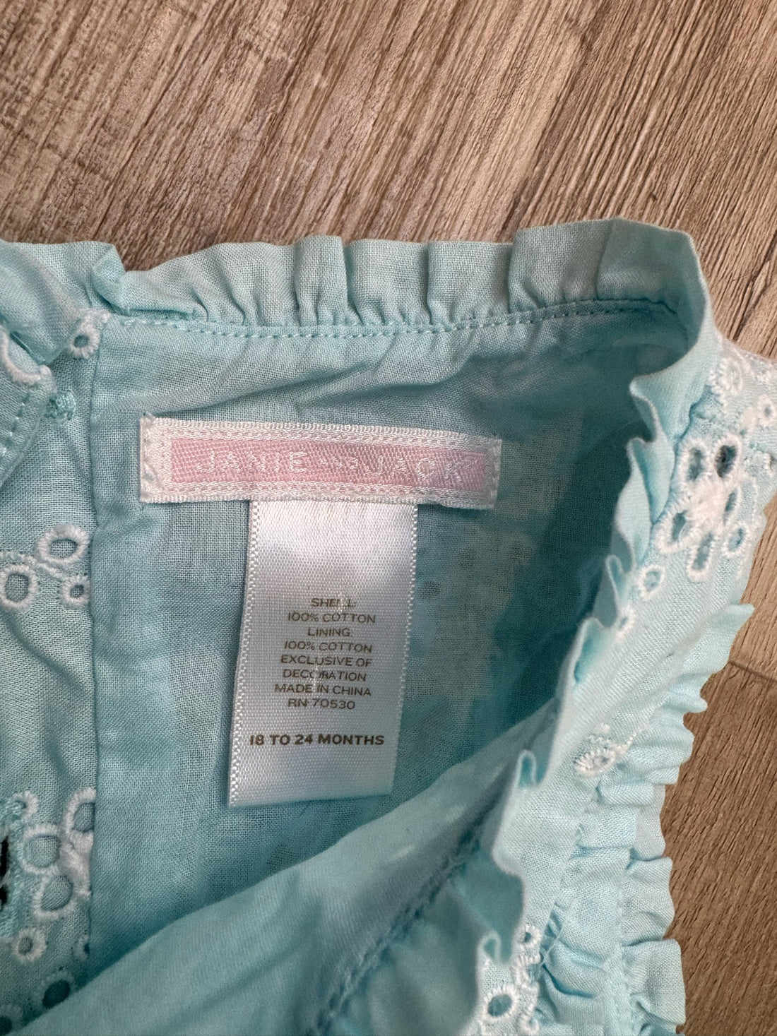 Janie & Jack Blue Eyelet Dress