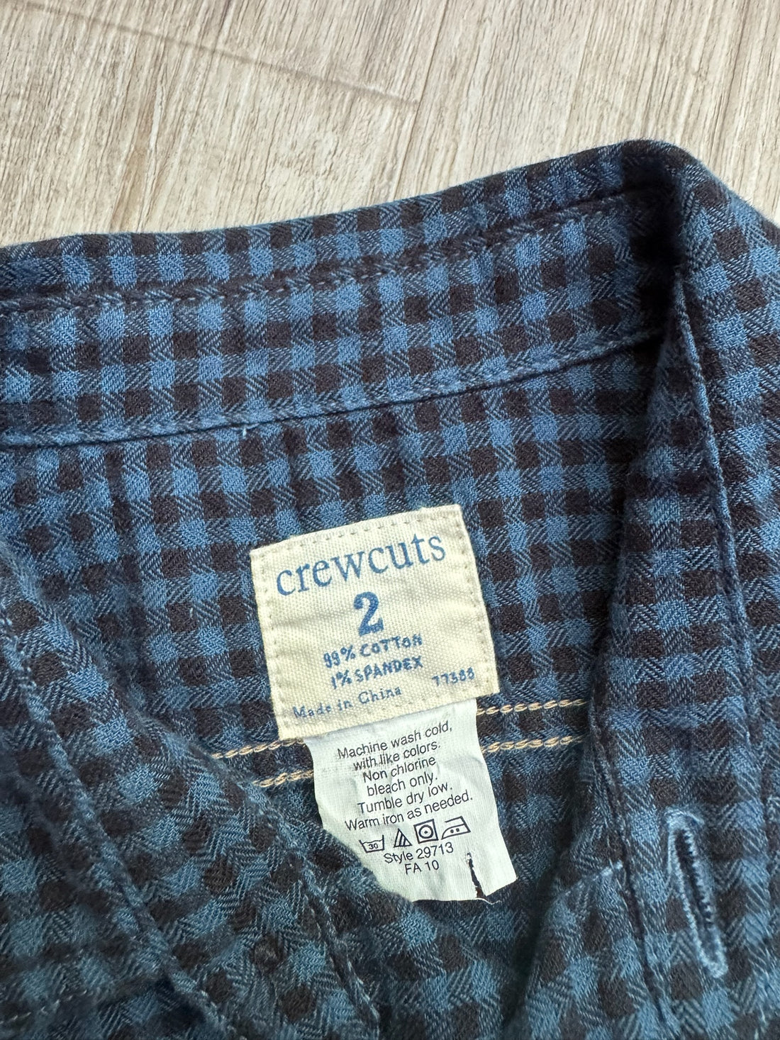 CrewCuts Navy Plaid Button Down
