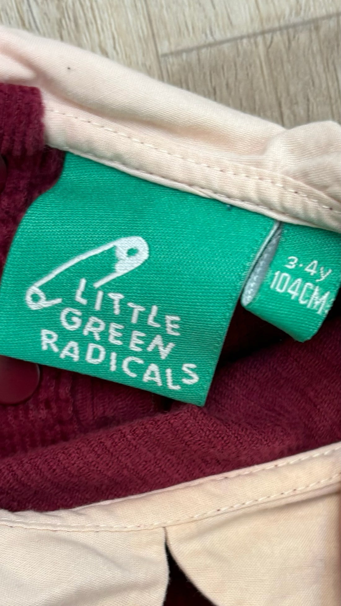 Little Green Radicals Burgundy Dress