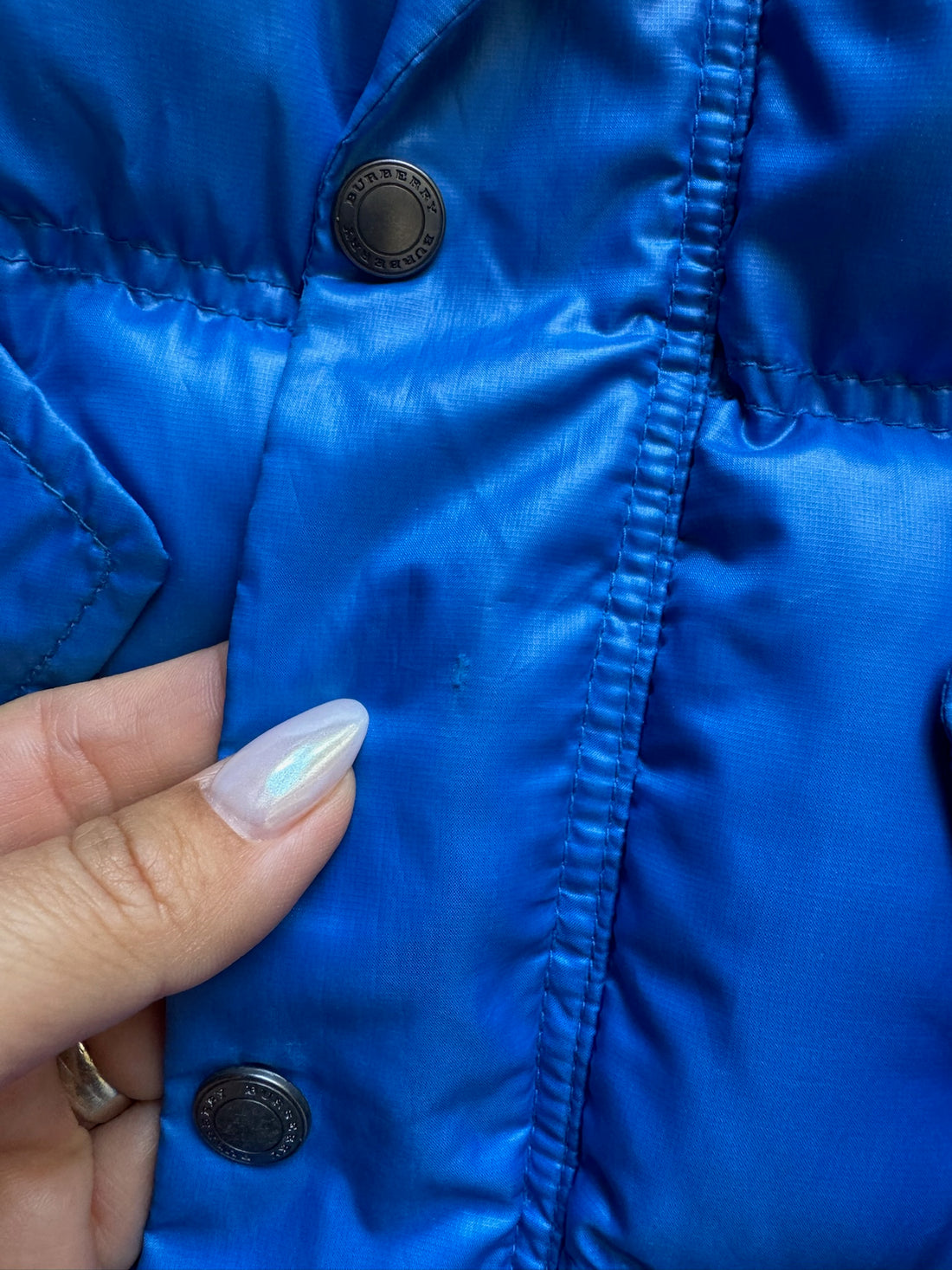 Burberry Blue Down Coat - AS IS