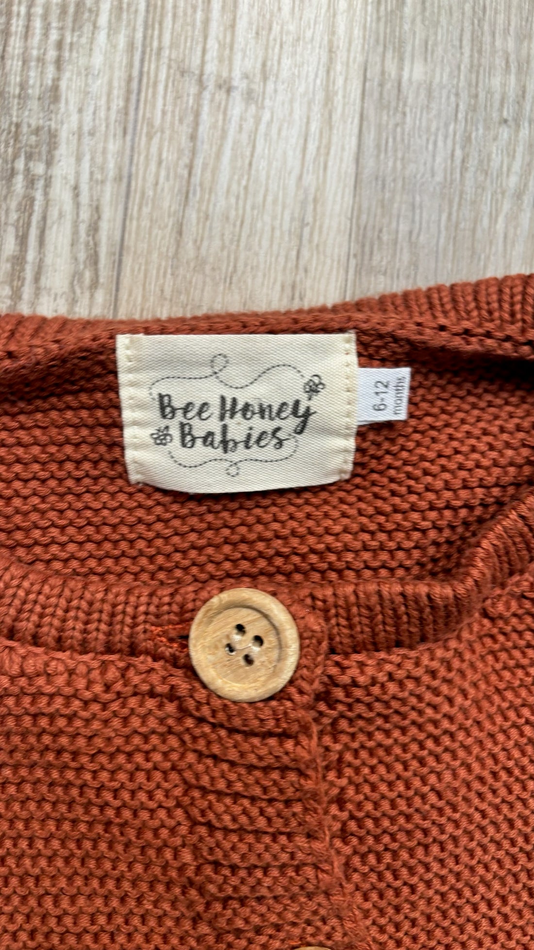 Bee Honey Rust Knit Cardigan