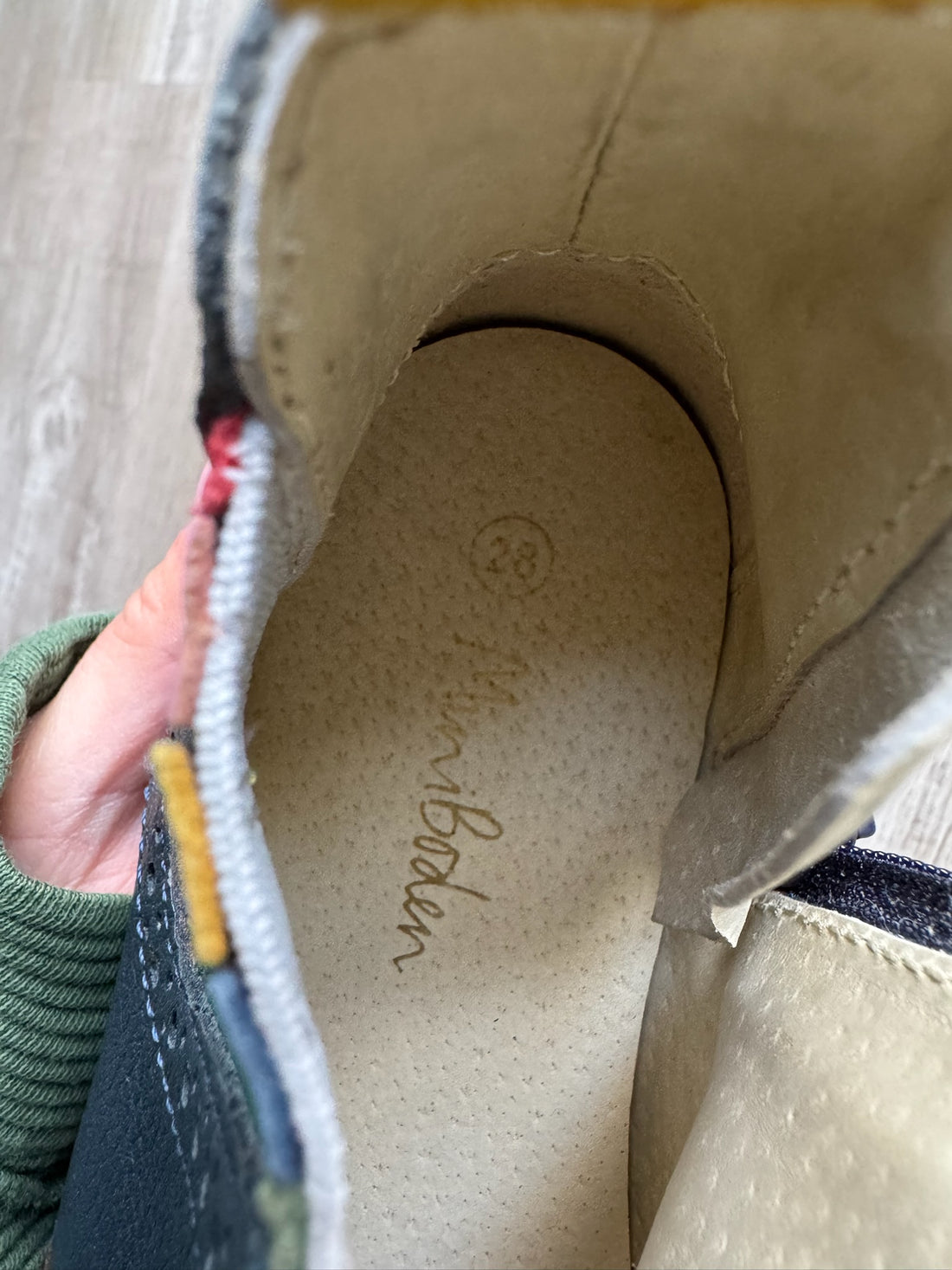 Mini Boden Leather Navy Booties